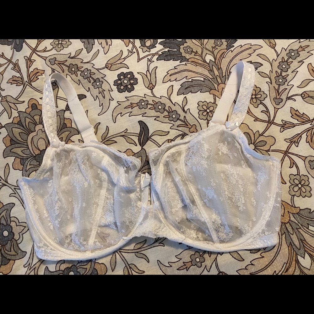 White lace adore me bra.